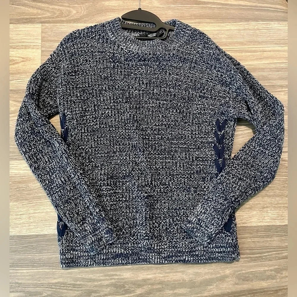 Simply Vera Women's Blue Long Sleeve Sweater Top Vera Wang Size Small